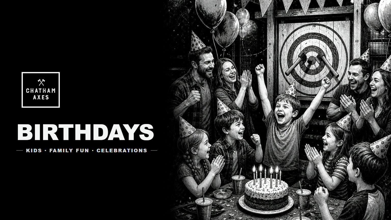 Chatham Axes Birthdays. Kids, family fun, celebrations